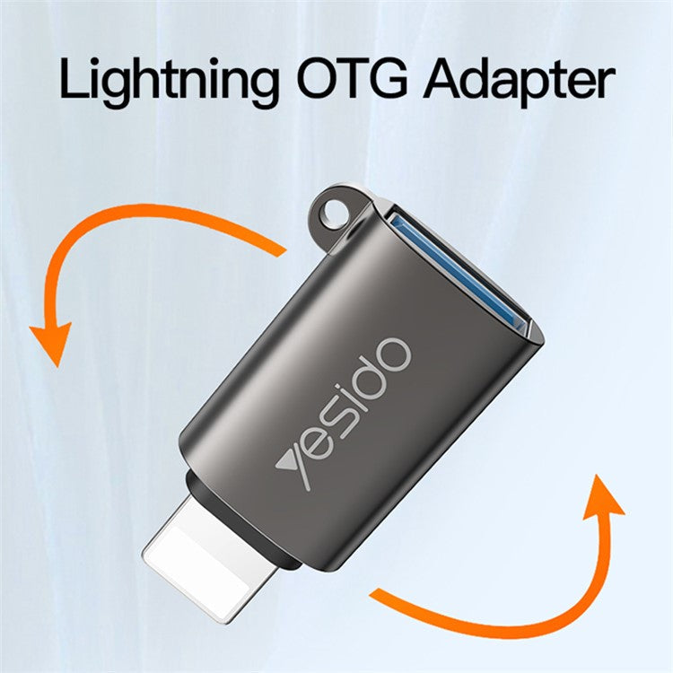 YESIDO GS14 Portable USB 3.0 Female to Lightning Male OTG Adapter for iPhone 12 11 Pro Xs Max XR X 8 7 6