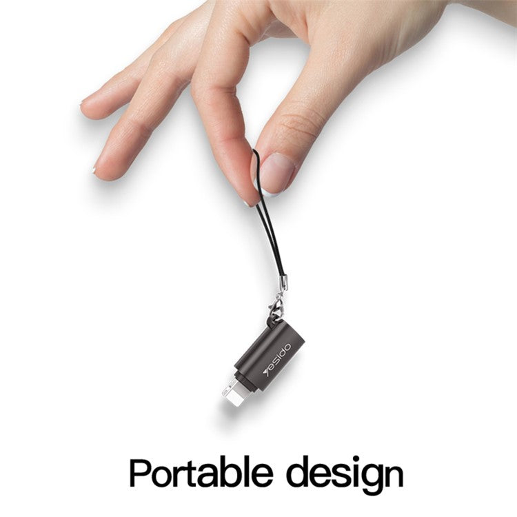 YESIDO GS14 Portable USB 3.0 Female to Lightning Male OTG Adapter for iPhone 12 11 Pro Xs Max XR X 8 7 6