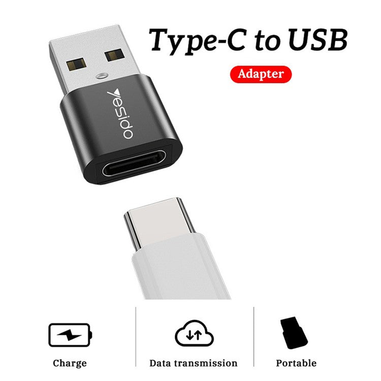 YESIDO GS09 USB Male to Type C Female Adapter OTG Connector Converter for MacBook Samsung