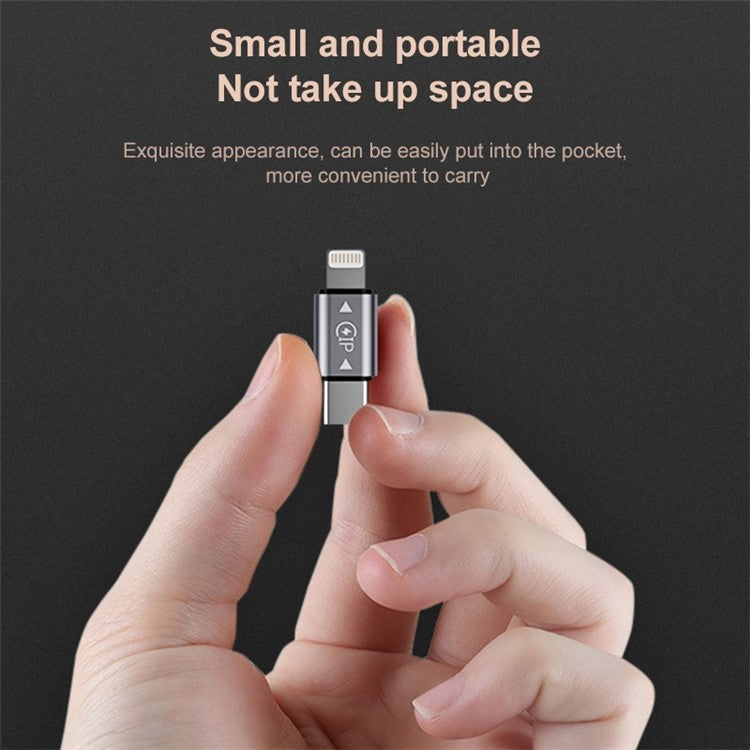 Type-C Male to Lightning Male Connector OTG Adapter for Charging Data Transmission