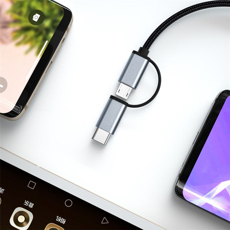 LD39 Micro USB + Type-C to HDMI-Compatible Cable HDTV TV Digital AV Adapter Cable 1080P for Android Phone