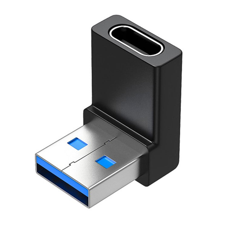 ENKAY HAT PRINCE USB 3.0 Male to Type-C Female Converter 90 Degree Right Angle Adapter