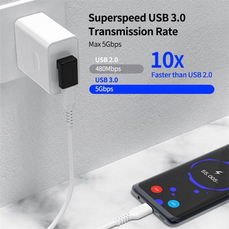 ENKAY HAT PRINCE USB 3.0 Male to Type-C Female Converter 90 Degree Right Angle Adapter