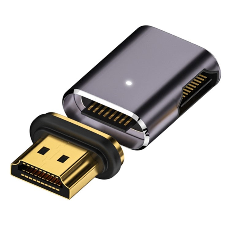 Left-Angled Design 8K 60Hz Magnetic HDMI 2.1 Adapter 48Gbps Converter for UHD HDTV Monitor