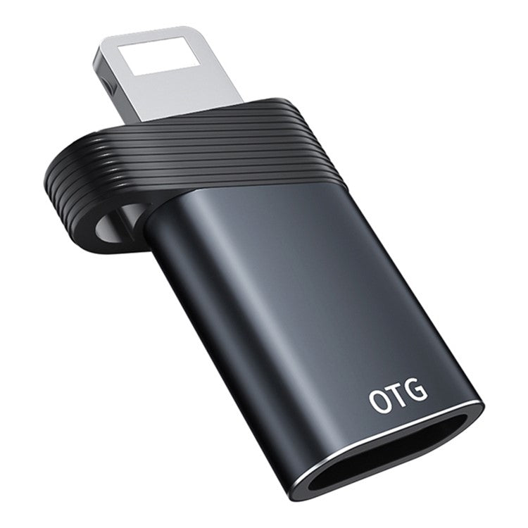 ADS-616B Lightning Male to Type-C Female Mini Converter Portable OTG Adapter - Tarnish