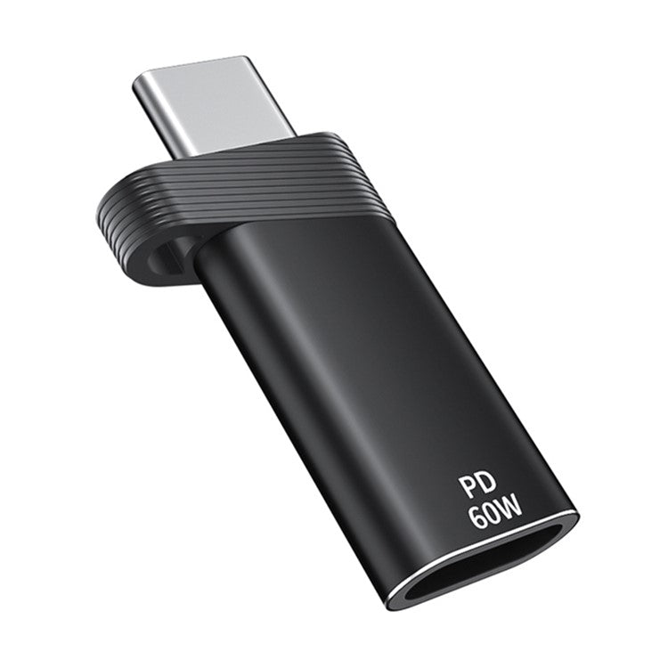 ADS-615 PD 60W Fast Charging Type-C Male to iP Female Adapter Cell Phone Converter for iPhone, MacBook - Black