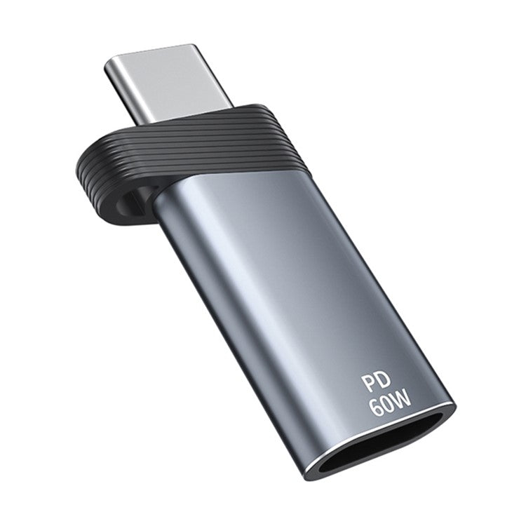 ADS-615 PD 60W Fast Charging Type-C Male to iP Female Adapter Cell Phone Converter for iPhone, MacBook - Grey