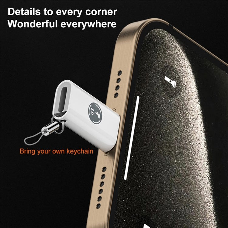 ABS Charging Adapter Type-C Male to iP Female Converter Fast Data Transfer Speed