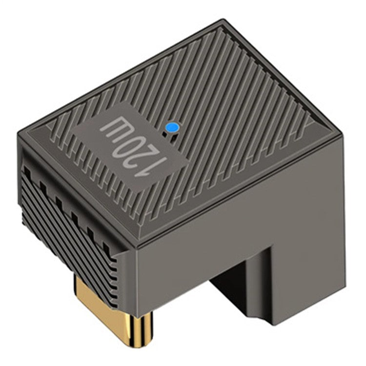 10Gbps USB-A 3.1 Female to Type-C Male U-Shape 120W Fast Charging OTG Adapter - Dark Grey