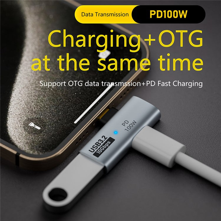 USB 3.2 Adapter Type-C to USB-A / USB-C Adapter 10Gbps OTG USB-C 2 to 1 Converter with PD 100W Charge