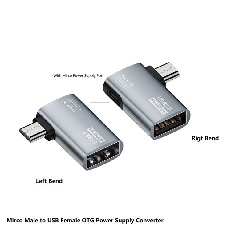 Micro USB Male to USB Female OTG Adapter Micro USB to USB-A + USB2.0 Charging Data Converter