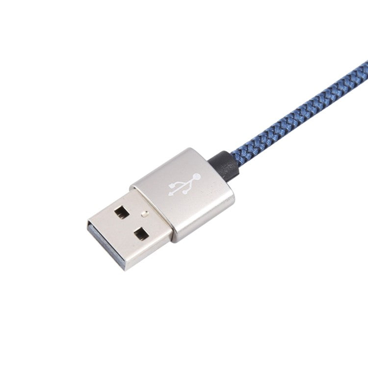 USB Male to 3.5mm Female Audio Adapter Nylon Braided Cord Stereo Sound AUX Adapter - Silver
