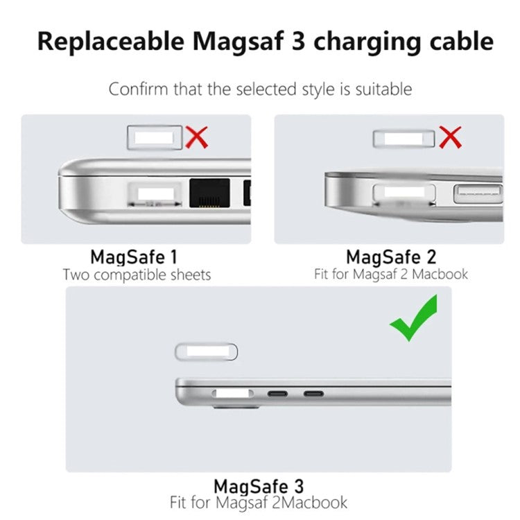 For MacBook PD 100W Compatible with MagSafe 3 to Type C Female Aluminum Alloy Converter - Silver