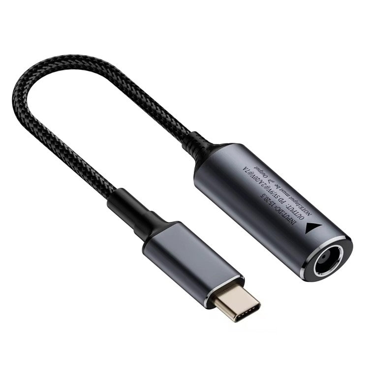5V / 9V / 20V 7.4x5.0mm DC Female to Type-C Male Adapter Laptop 140W Power Plug Cable Charger
