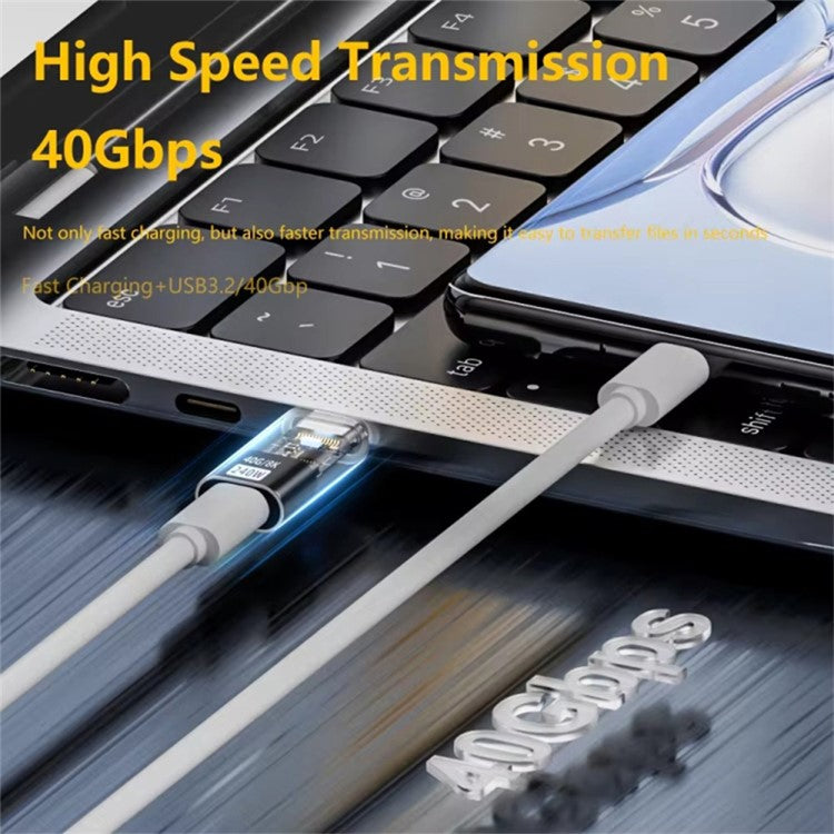 Type-C Male to Type-C Female 240W Fast Charging USB-C 8K Video Data Transfer Converter