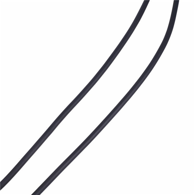 120cm Crossbody Phone Lanyard Silicone Shoulder Strap Type-C to Lightning Charging Cable - Black