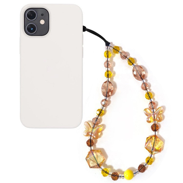 Beaded Phone Charm Strap Detachable Phone Anti-Lost Chain, Length: 16cm+5cm - SJ-A240016A