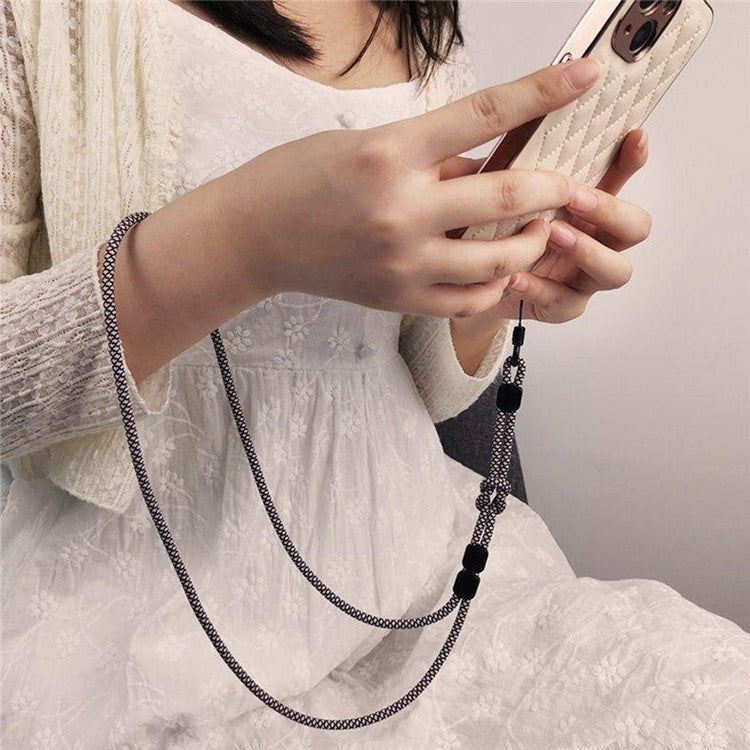 JLC-810 Universal Phone Lanyard Polyester Neck Strap Detachable Wristlet Strap Dual Use - Light Brown