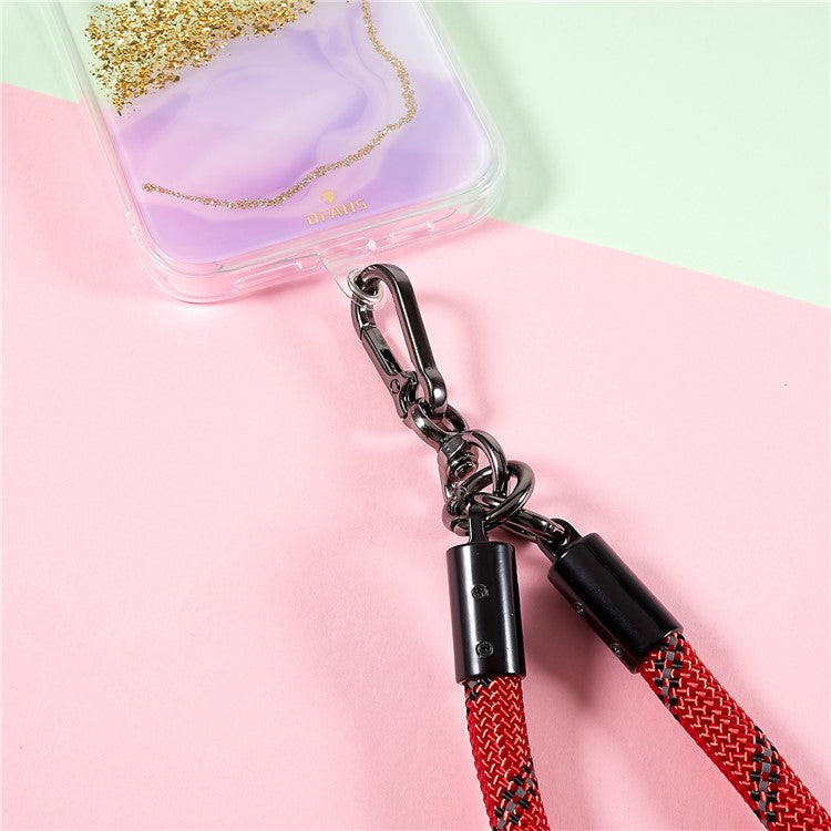 30cm Thickened Lanyard Hand Wrist Strap for Phone, USB Flash Drive, Keychain, ID Name Tag - Red