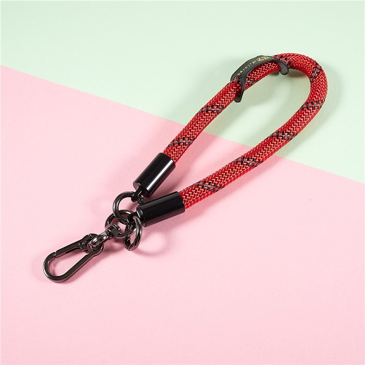 30cm Thickened Lanyard Hand Wrist Strap for Phone, USB Flash Drive, Keychain, ID Name Tag - Red