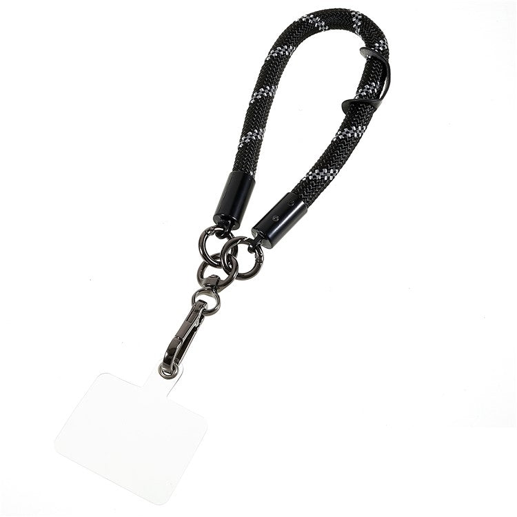 30cm Thickened Lanyard Hand Wrist Strap for Phone, USB Flash Drive, Keychain, ID Name Tag - Black