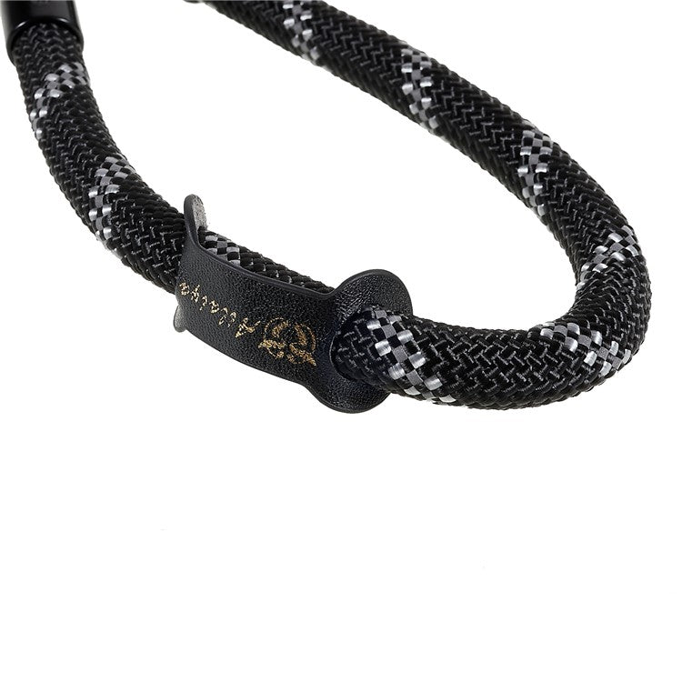 30cm Thickened Lanyard Hand Wrist Strap for Phone, USB Flash Drive, Keychain, ID Name Tag - Black