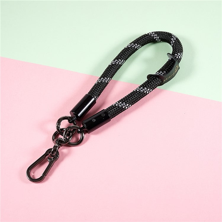 30cm Thickened Lanyard Hand Wrist Strap for Phone, USB Flash Drive, Keychain, ID Name Tag - Black