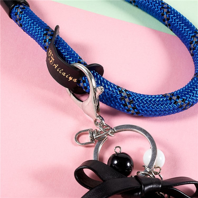 30cm Thickened Lanyard Hand Wrist Strap for Phone, USB Flash Drive, Keychain, ID Name Tag - Blue