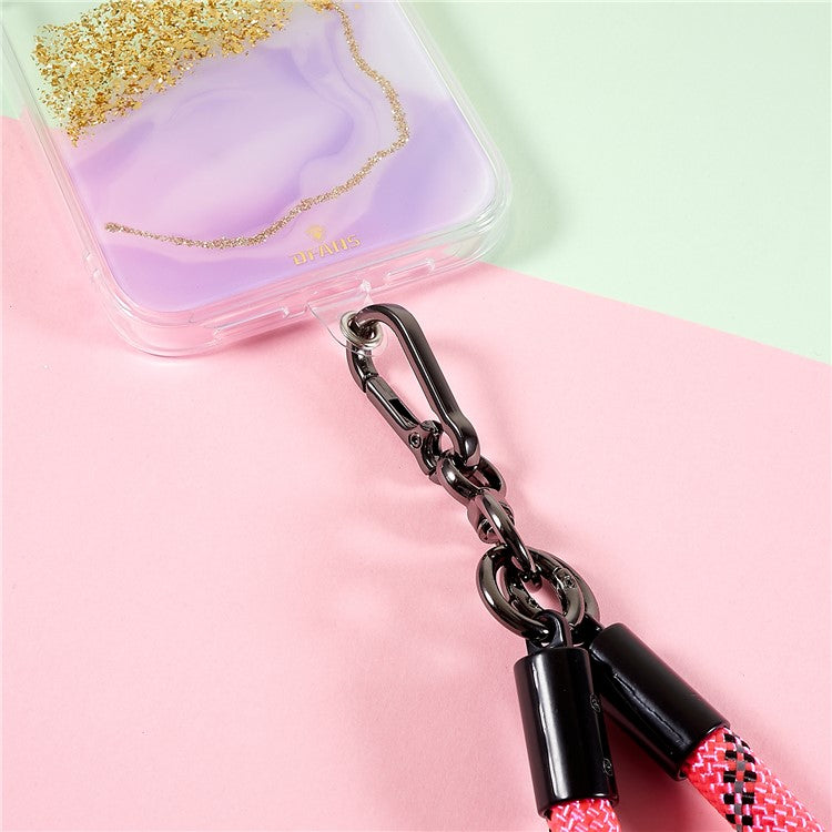 30cm Thickened Lanyard Hand Wrist Strap for Phone, USB Flash Drive, Keychain, ID Name Tag - Pink