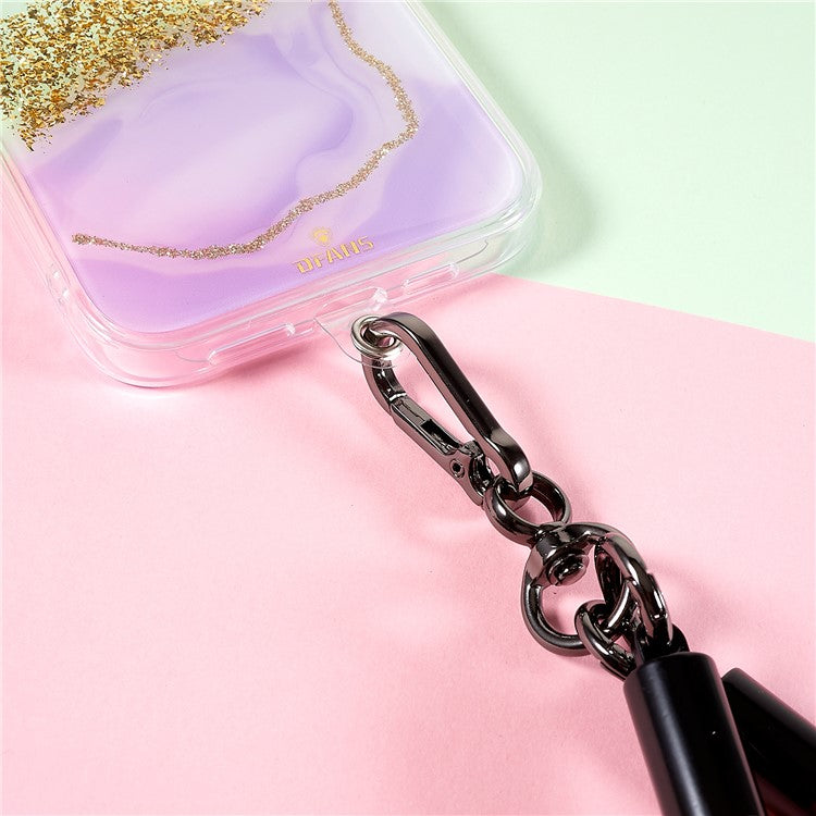 30cm Thickened Lanyard Hand Wrist Strap for Phone, USB Flash Drive, Keychain, ID Name Tag - Orange