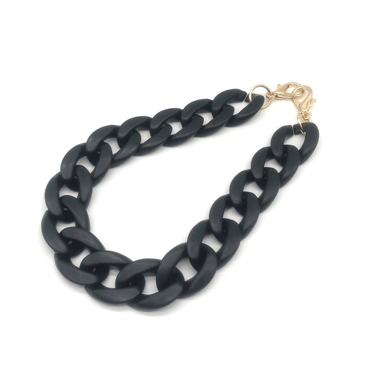 Phone Wrist Lanyard Matte Acrylic Chain 60cm Phone Wrist Strap - Matte Black