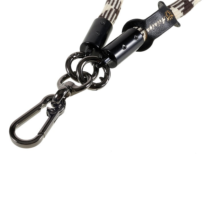 30cm Thickened Universal Wrist Strap for Phone Camera USB Flash Drive Dual Color Hand String Holder Lanyard - Black