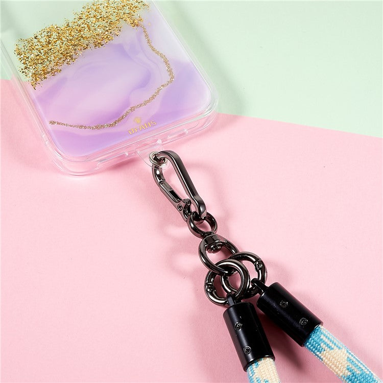 30cm Thickened Universal Wrist Strap for Phone Camera USB Flash Drive Dual Color Hand String Holder Lanyard - Blue