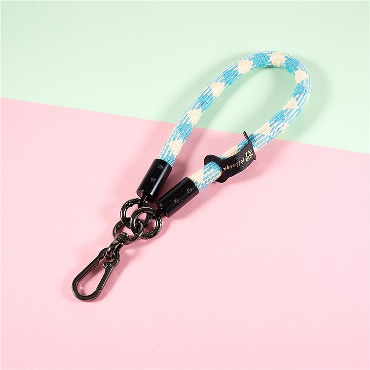 30cm Thickened Universal Wrist Strap for Phone Camera USB Flash Drive Dual Color Hand String Holder Lanyard - Blue