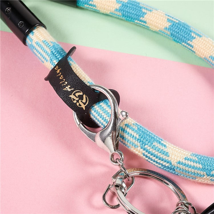 30cm Thickened Universal Wrist Strap for Phone Camera USB Flash Drive Dual Color Hand String Holder Lanyard - Blue