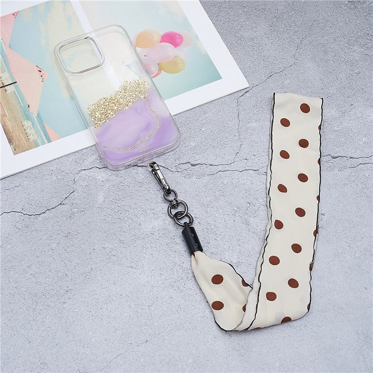 Scarves Phone Strap Crossbody Phone Lanyard Strap Neck Strap with Patch for Smartphones Mobile - Style D
