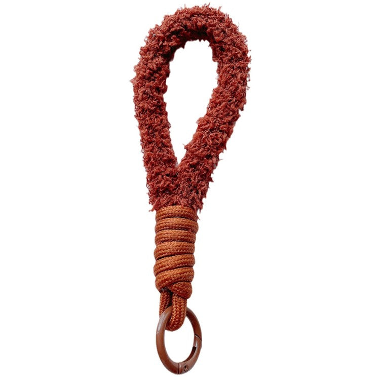 Phone Strap 16cm Woven Polyester Hands-Free Cell Phone Wristlet Bracelet - Coffee