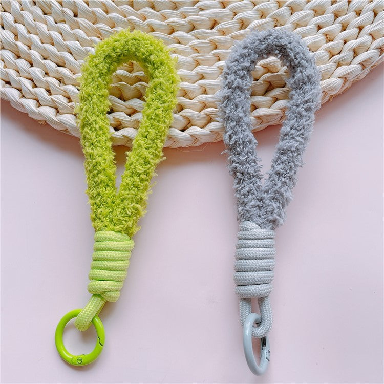 Phone Strap 16cm Woven Polyester Hands-Free Cell Phone Wristlet Bracelet - Green