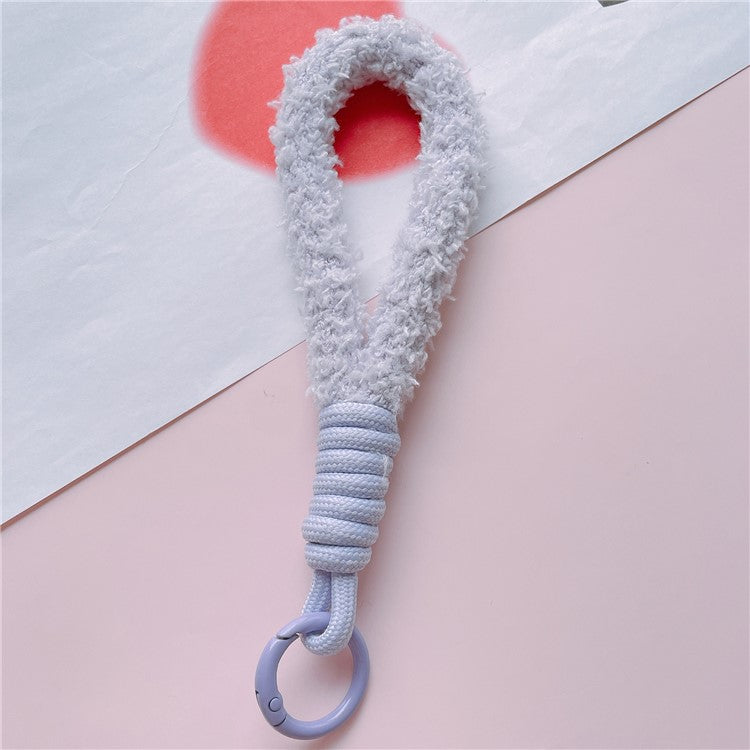 Phone Strap 16cm Woven Polyester Hands-Free Cell Phone Wristlet Bracelet - Light Purple