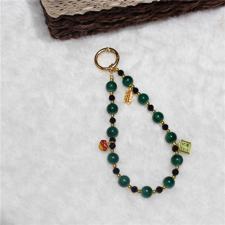Cell Phone Lanyard 26cm Auspicious Bead Phone Chain Wrist Strap - Type A