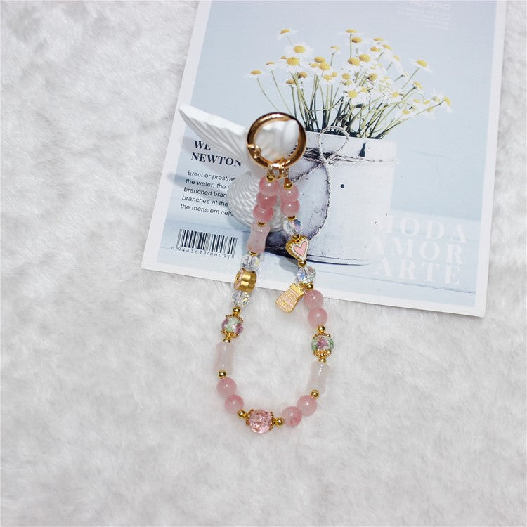 Cell Phone Lanyard 26cm Auspicious Bead Phone Chain Wrist Strap - Type J