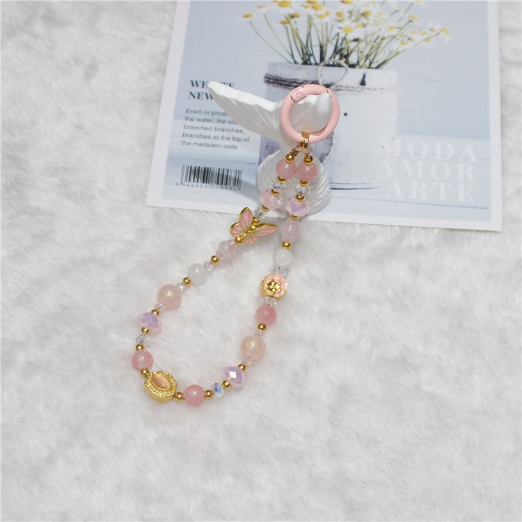 Cell Phone Lanyard 26cm Auspicious Bead Phone Chain Wrist Strap - Type L