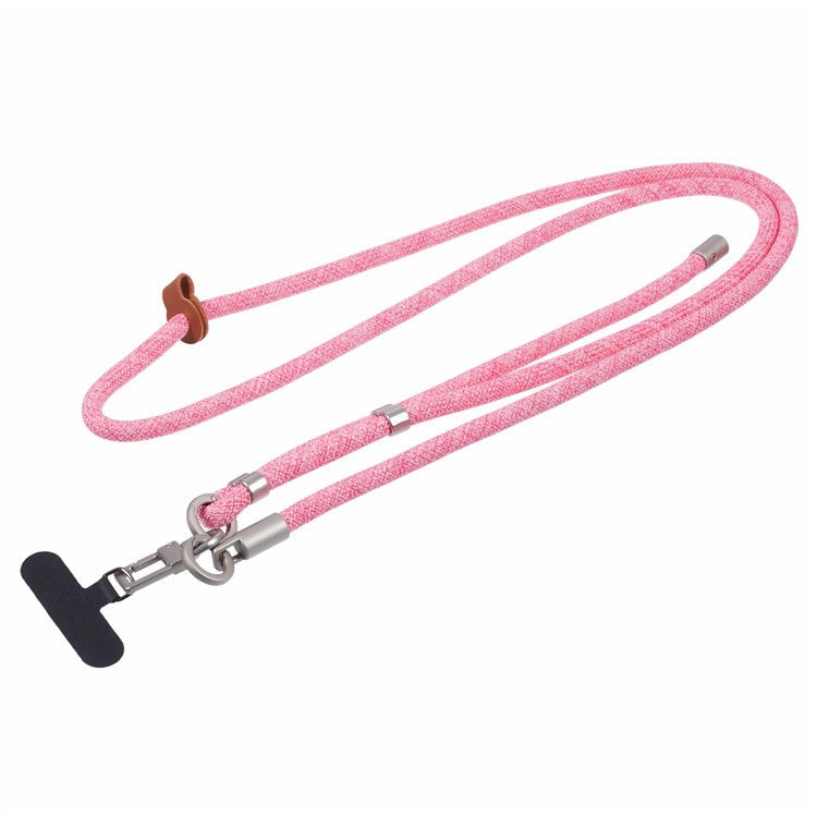 Crossbody Phone Lanyard Adjustable Silver Buckle Nylon Phone Strap with Tether Tab, Total Length: 140cm - Style J