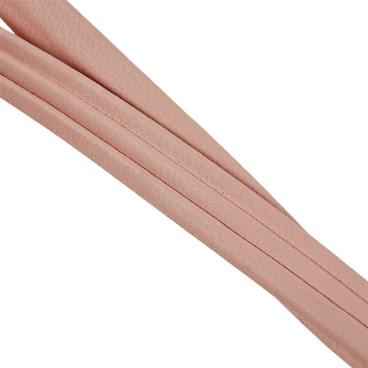 20cm Universal Cell Phone Case Hand Strap Wrist Lanyard Leather Strap for Name Tag / Keys - Pink