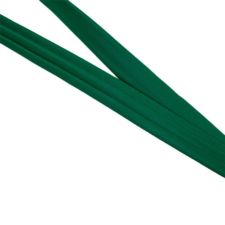 20cm Universal Cell Phone Case Hand Strap Wrist Lanyard Leather Strap for Name Tag / Keys - Green