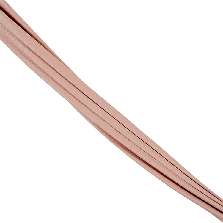 45cm Leather Neck Strap for Name Tag / Keys Universal Cell Phone Case Hanging Neck Lanyard - Pink
