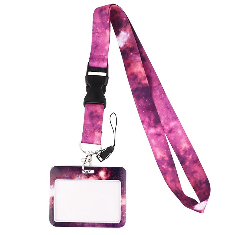 Starry Sky Series Neck Lanyard with ID Badge Holder Keychains Cell Phone Strap for School Office - AL827-12
