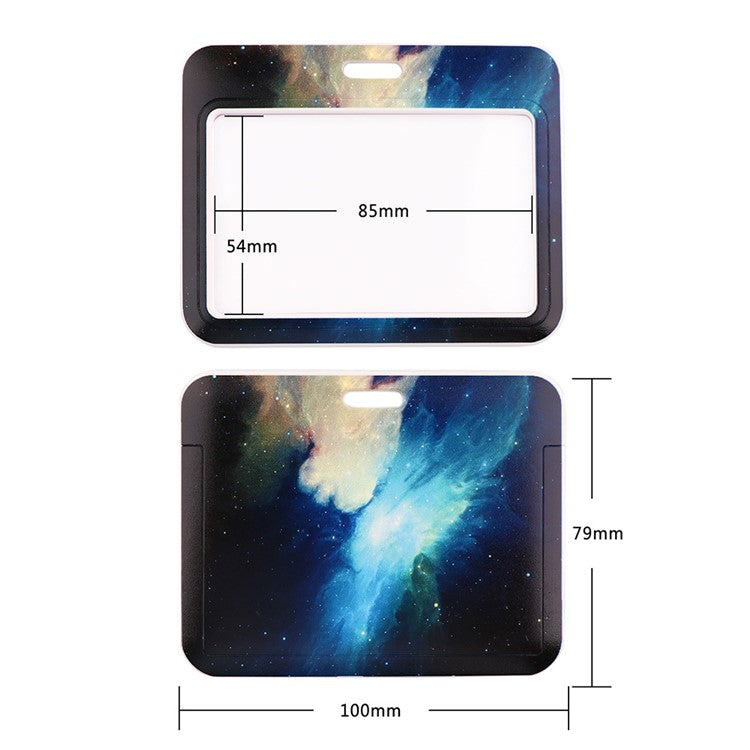 Starry Sky Series Neck Lanyard with ID Badge Holder Keychains Cell Phone Strap for School Office - AL827-12