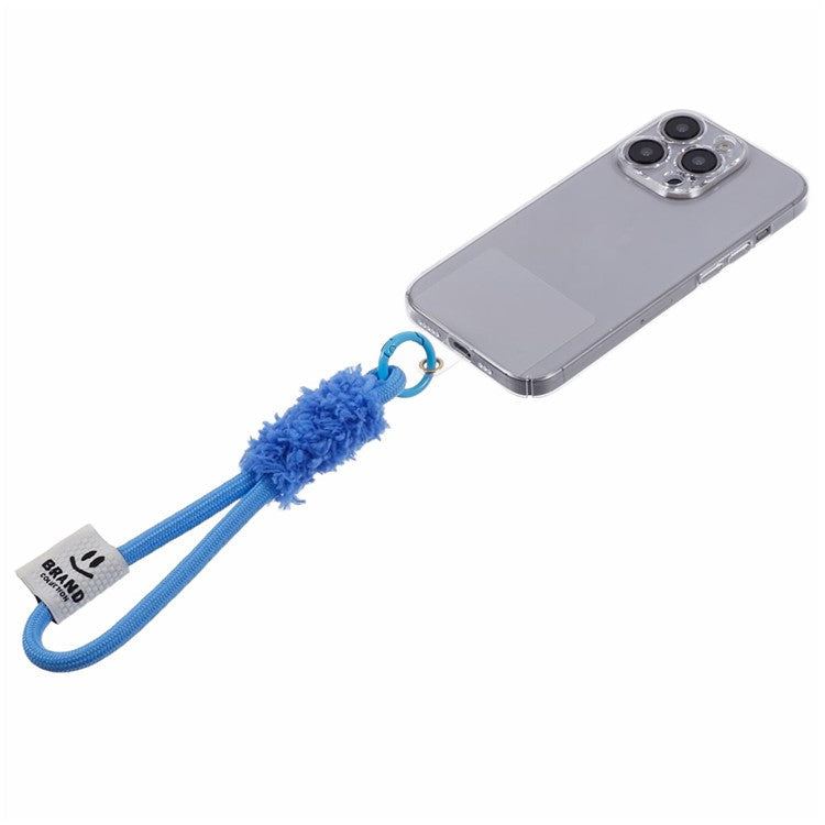A3 Universal Plush Lanyard Hand Wrist Strap with for Car Keys Cameras Phone with Tether Tab - Blue