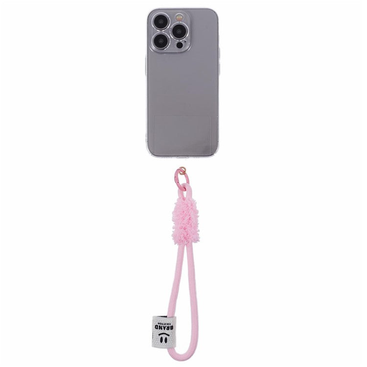 A3 Universal Plush Lanyard Hand Wrist Strap with for Car Keys Cameras Phone with Tether Tab - Pink